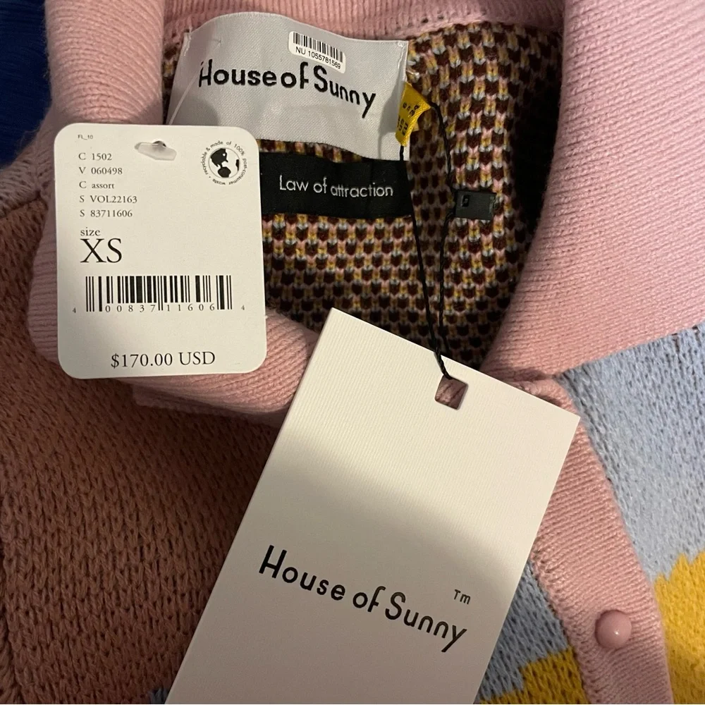 House of Sunny Garden of Eden Tripper Intarsia Cardigan XS US 2 NWT - Picture 15 of 16